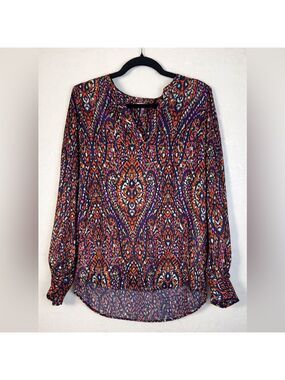 ESQUALO Ikat Silk Blend Blouse Size 8